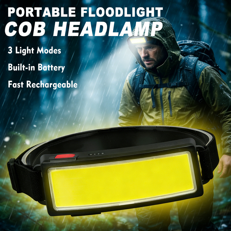 Fishing Headlamp - Potente linterna frontal LED COB, 4